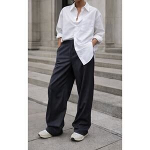 Vintage Louis Vuitton Wool Suit Trousers Black Pinstripe Size 36 Garment Tag